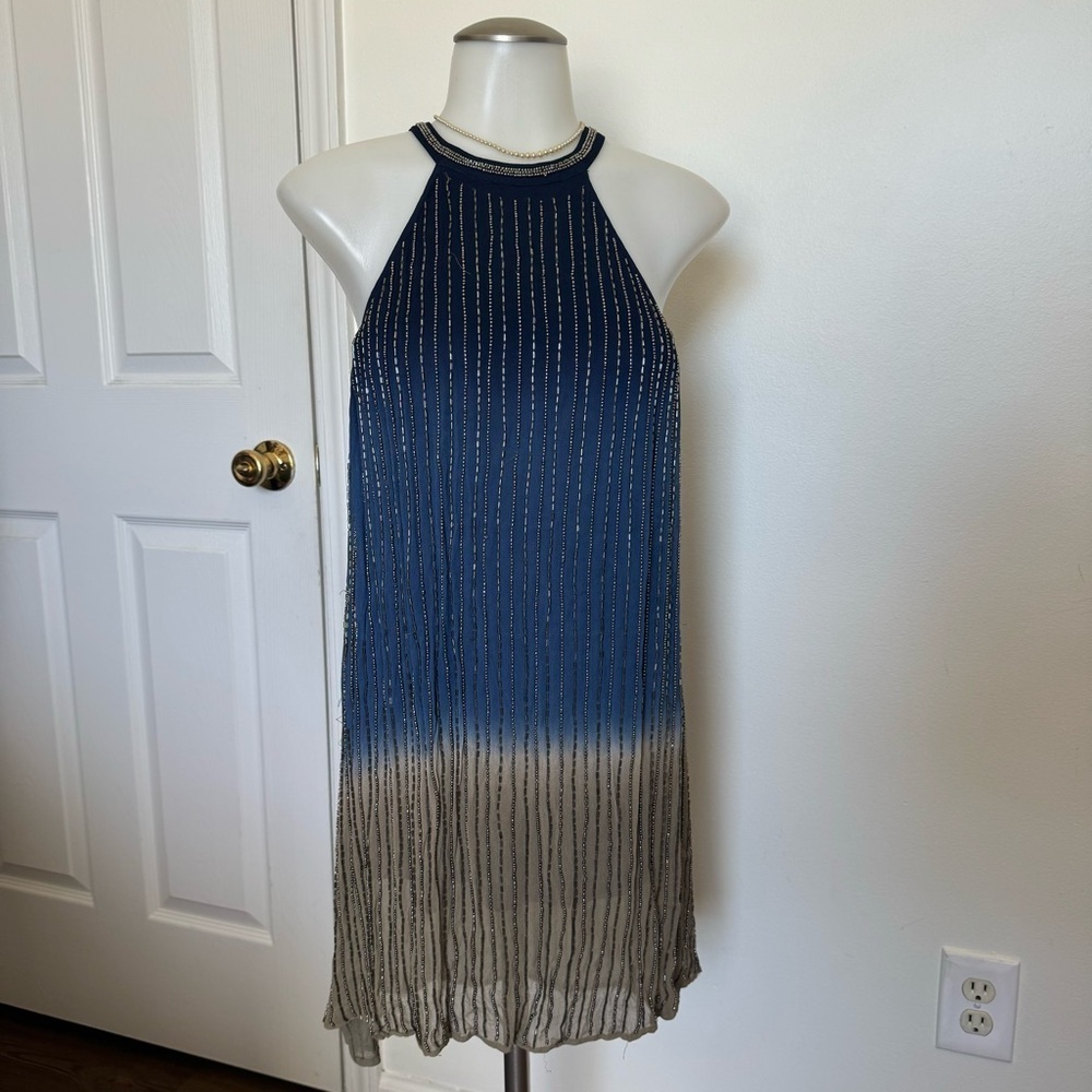 Anthropologie Raga Beaded Mini Dress Size XS